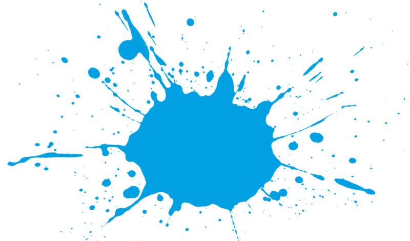 blue paint splotch