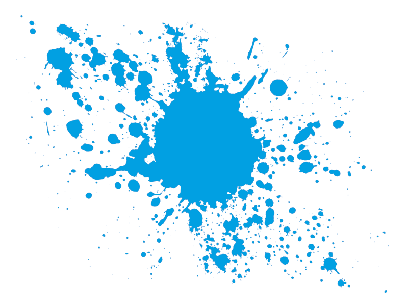 blue paint splotch